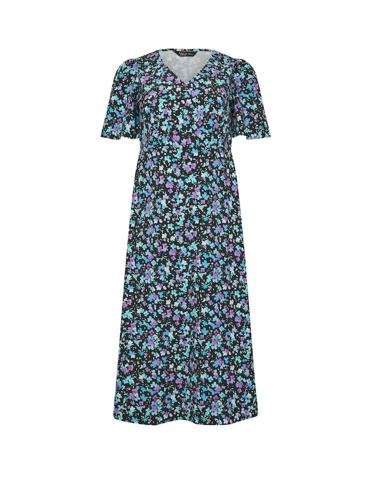 M&Co Black Petite Fit And Flare Dress - Image 5 of 5