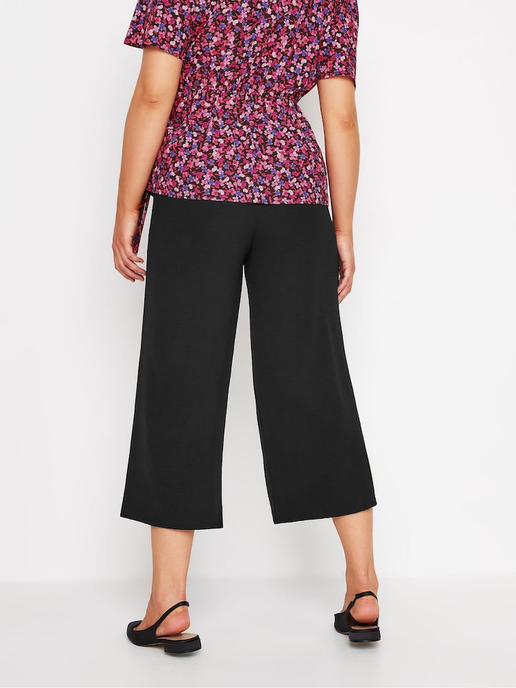 M&Co Black Petite Ocean Crepe Soft Culottes - Image 2 of 5