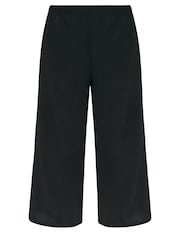 M&Co Black Petite Ocean Crepe Soft Culottes - Image 5 of 5