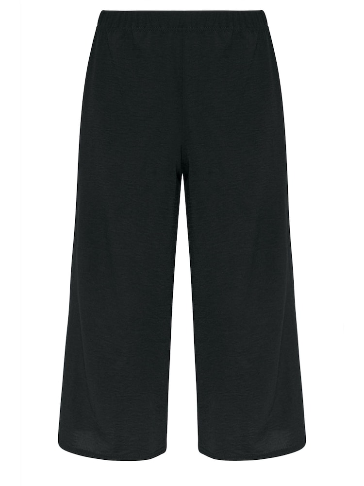 M&Co Black Petite Ocean Crepe Soft Culottes - Image 5 of 5