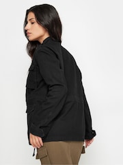 PixieGirl Petite Black 100% Cotton Utility Jacket - Image 4 of 5