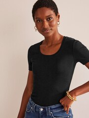Boden Black Essential Jersey T-Shirt - Image 2 of 5
