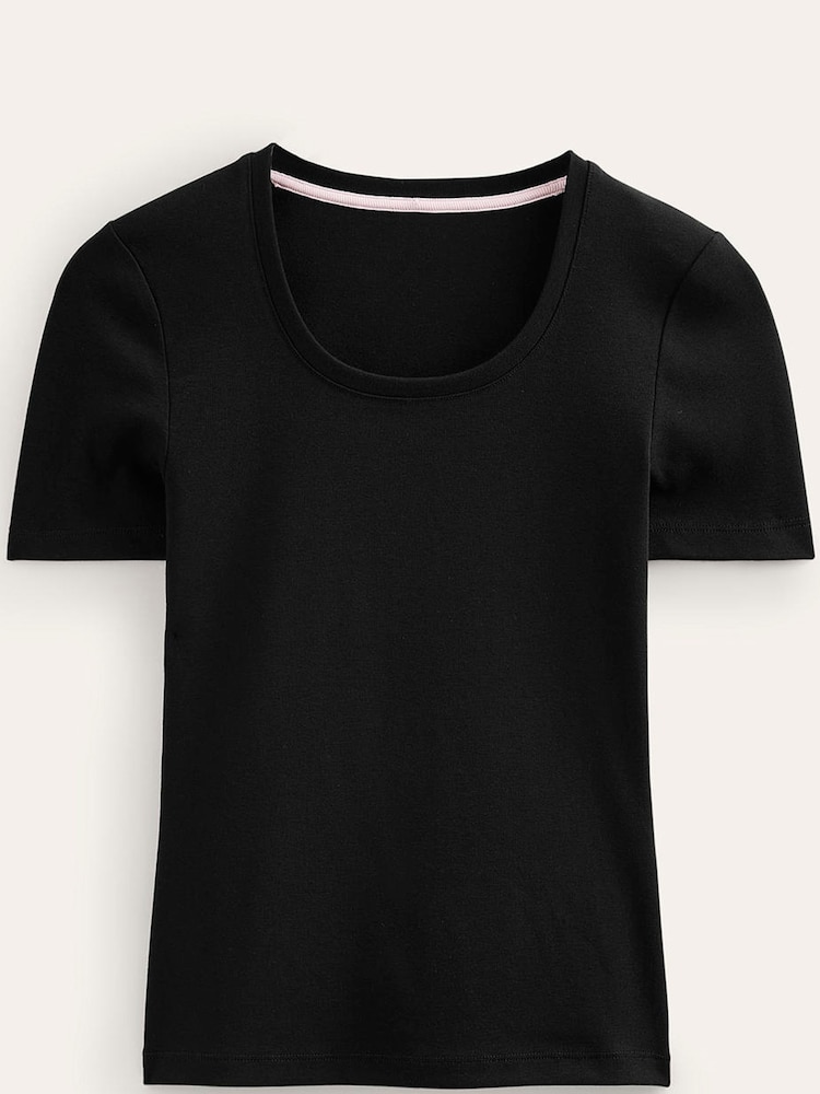 Boden Black Essential Jersey T-Shirt - Image 5 of 5