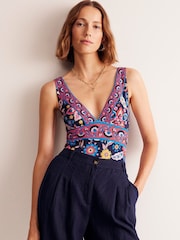 Boden Orange Porto V-Neck Swimsuit - Image 4 of 7