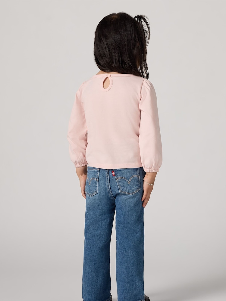 Levi's® Pink Baby Floral Logo Long Sleeve Top - Image 2 of 8