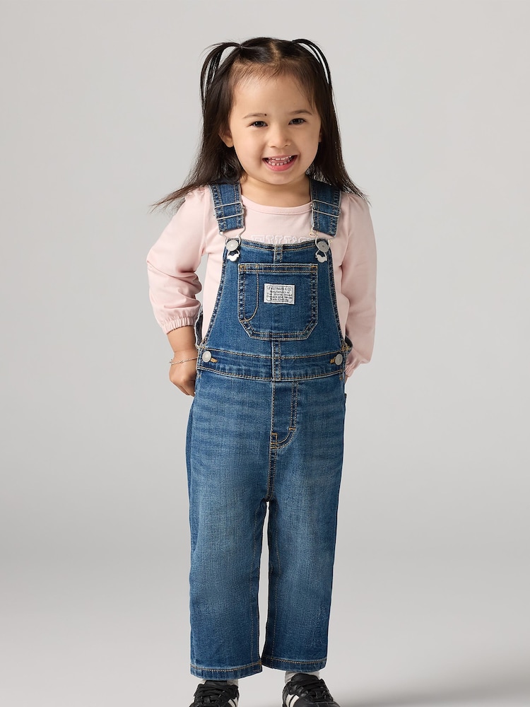 Levi's® Blue Baby Logo Denim Dungarees - Image 1 of 8