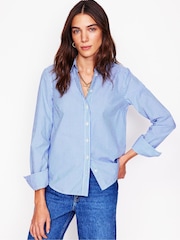 Boden Navy Blue Petite Petite Sienna 100% Cotton Shirt - Image 1 of 6