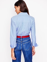 Boden Navy Blue Petite Petite Sienna 100% Cotton Shirt - Image 3 of 6