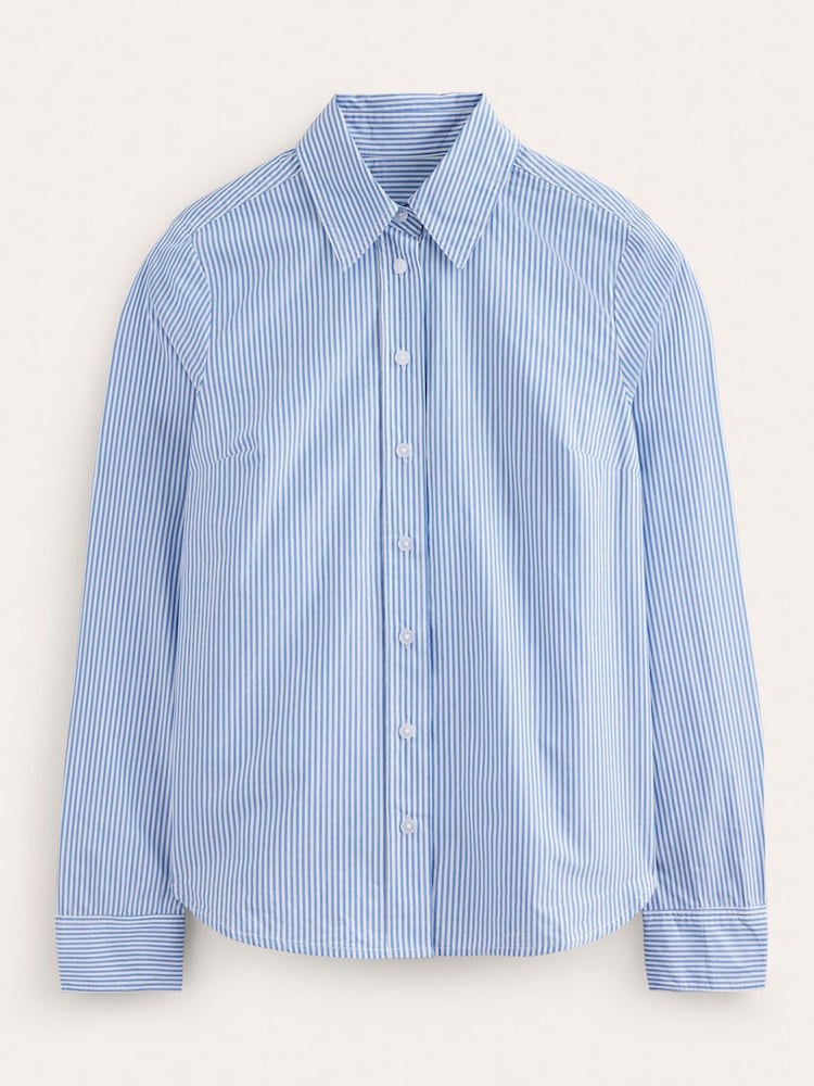 Boden Navy Blue Petite Petite Sienna 100% Cotton Shirt - Image 6 of 6