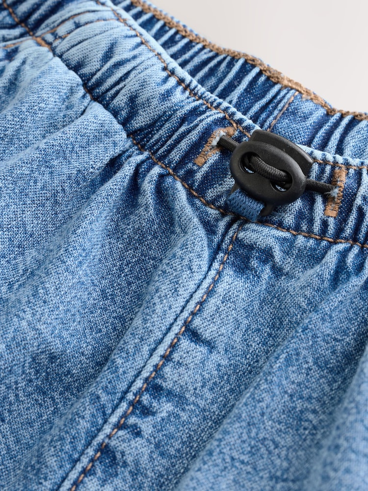 Denim Bleach Wash Bleach Wash Denim Cargo 100% Cotton Jeans - Image 2 of 3