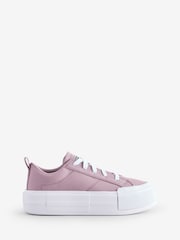 Converse Pink Youth Chuck Taylor Cruise Ox Trainers - Image 1 of 9
