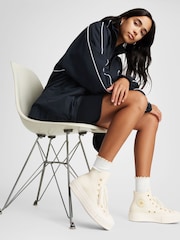 Converse White/Gold Chuck Taylor All Star Lift Mono Leather High Trainers - Image 1 of 13