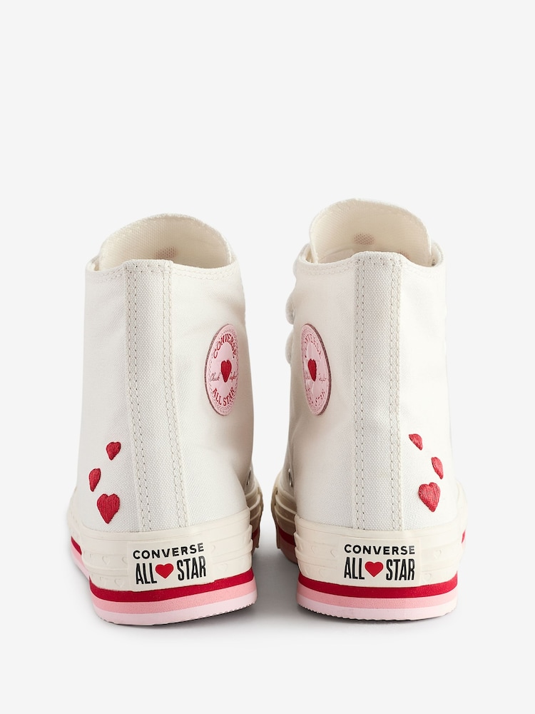Buy Converse White Youth Hearts EVA Lift Trainers from the Next UK