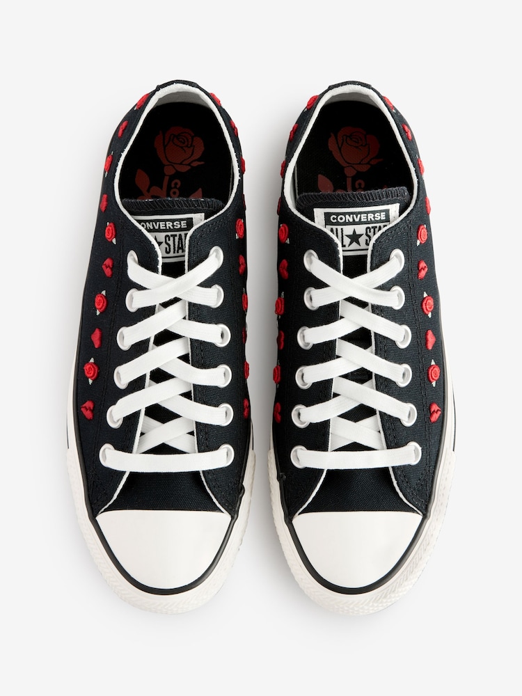 Чорний - Однотонні шкіряні кросівки Converse Chuck Taylor All Star - Image 12 of 22
