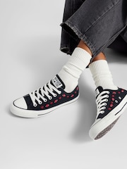 Черный - Кожаные низкие кроссовки Converse Chuck Taylor All Star Однотонный - Изображение 2 из 22
