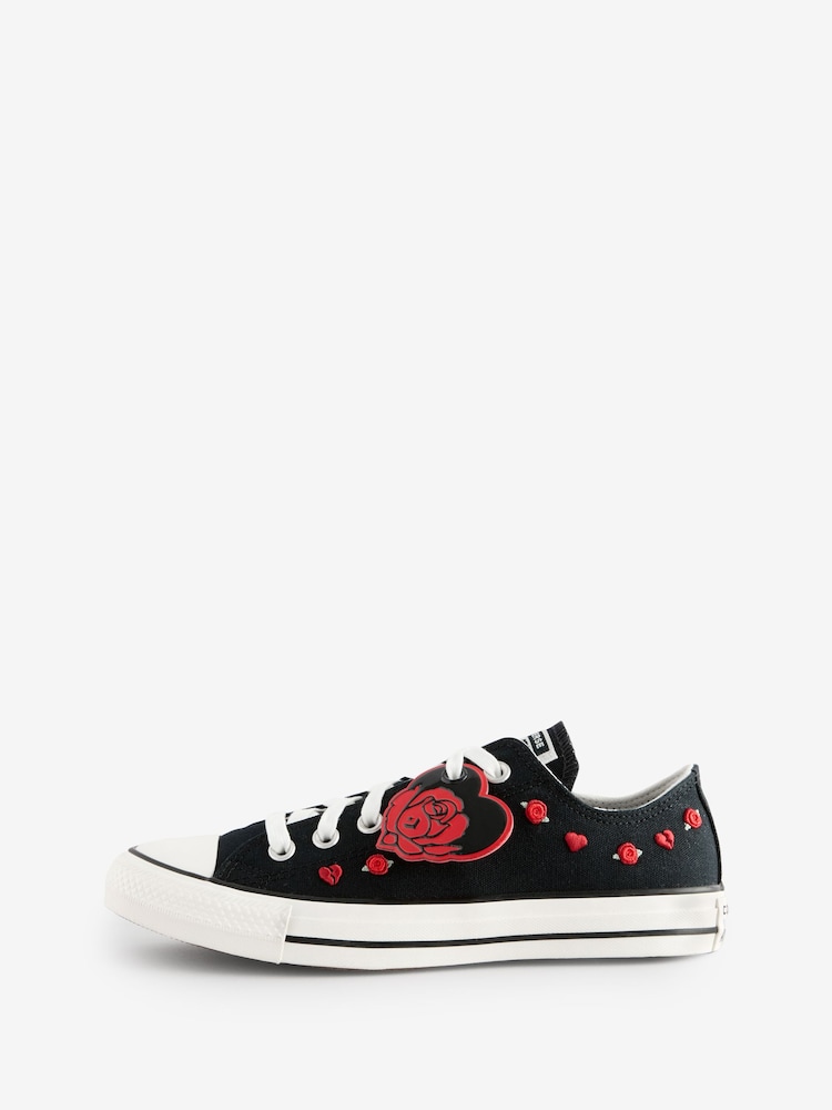 Чорний - Однотонні шкіряні кросівки Converse Chuck Taylor All Star - Image 6 of 22
