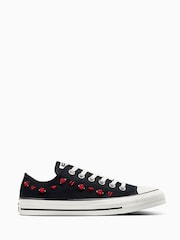 Черный - Кожаные низкие кроссовки Converse Chuck Taylor All Star Однотонный - Изображение 7 из 22