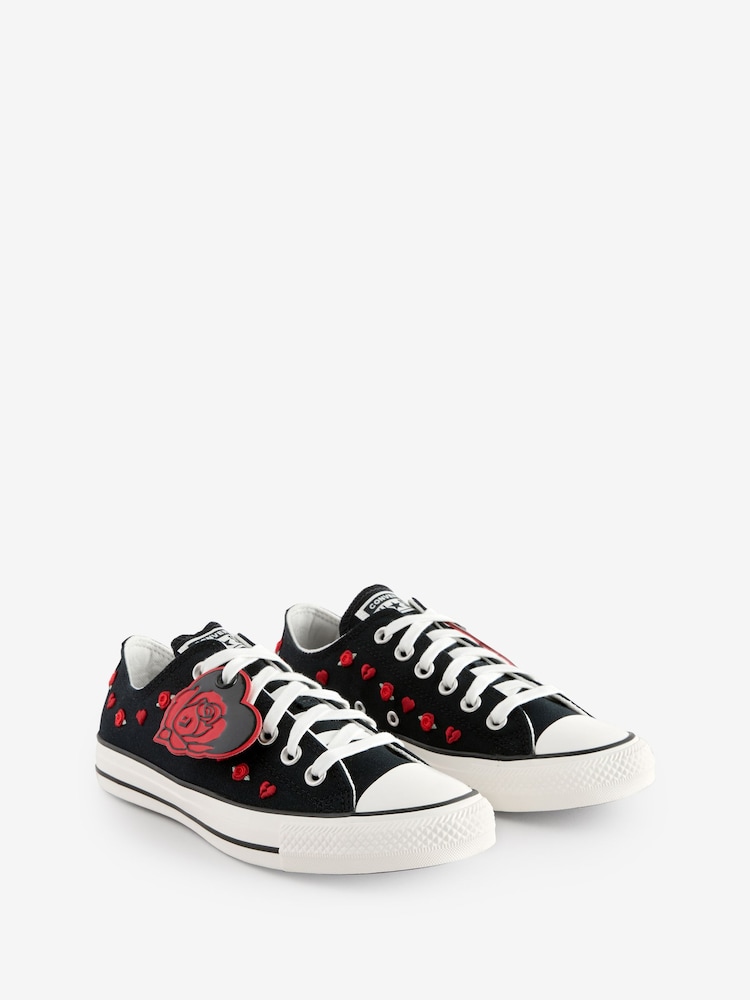 Чорний - Однотонні шкіряні кросівки Converse Chuck Taylor All Star - Image 8 of 22