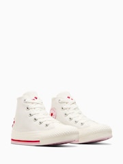 Converse White Junior Hearts EVA Lift Trainers - Image 3 of 9