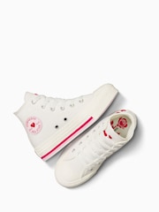 Converse White Junior Hearts EVA Lift Trainers - Image 4 of 9