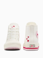 Converse White Junior Hearts EVA Lift Trainers - Image 7 of 9