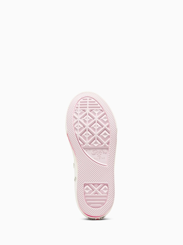 Converse White Junior Hearts EVA Lift Trainers - Image 9 of 9