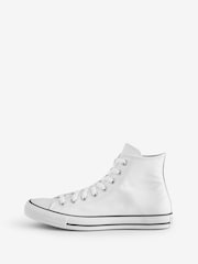 Converse White White Chuck Taylor All Star Leather Trainers - Image 2 of 9