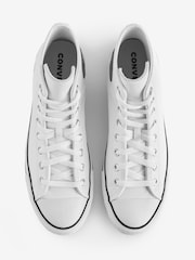 Converse White White Chuck Taylor All Star Leather Trainers - Image 5 of 9