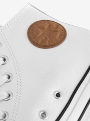Converse White White Chuck Taylor All Star Leather Trainers - Image 8 of 9