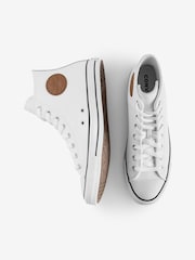 Converse White White Chuck Taylor All Star Leather Trainers - Image 9 of 9