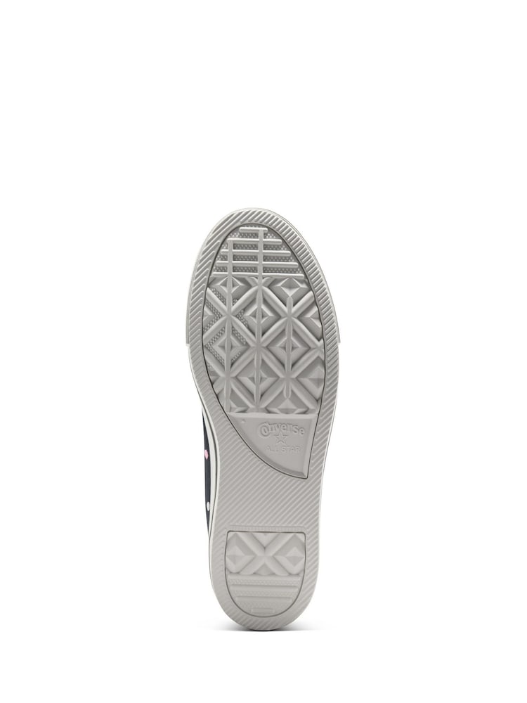 Converse Black Youth Chuck Taylor Embroidered EVA Lift Trainers - Image 9 of 9
