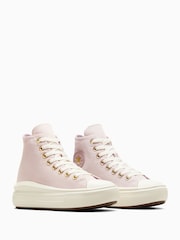 Converse Pink Youth Chuck Taylor Move Trainers - Image 2 of 6