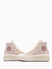 Converse Pink Youth Chuck Taylor Move Trainers - Image 3 of 6