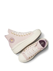 Converse Pink Youth Chuck Taylor Move Trainers - Image 4 of 6