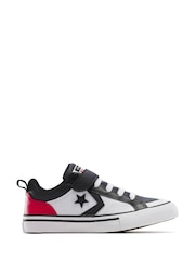 Converse White Junior Pro Blaze Strap Easy On Trainers - Image 1 of 10