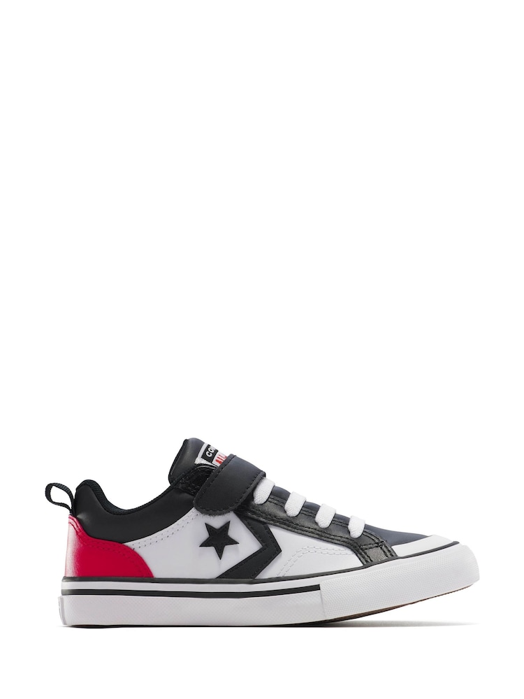 Converse White Junior Pro Blaze Strap Easy On Trainers - Image 1 of 10 Converse White Junior Pro Blaze Strap Easy On Trainers - Image 1 of 10