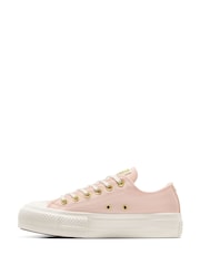 Converse Pink Platform Lift Chuck Ox Trainers - Image 2 of 9