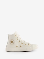 لون طبيعي - حذاء رياضي بقبة مرتفعة للأطفال Chuck Taylor من Converse - صورة 1 من 13