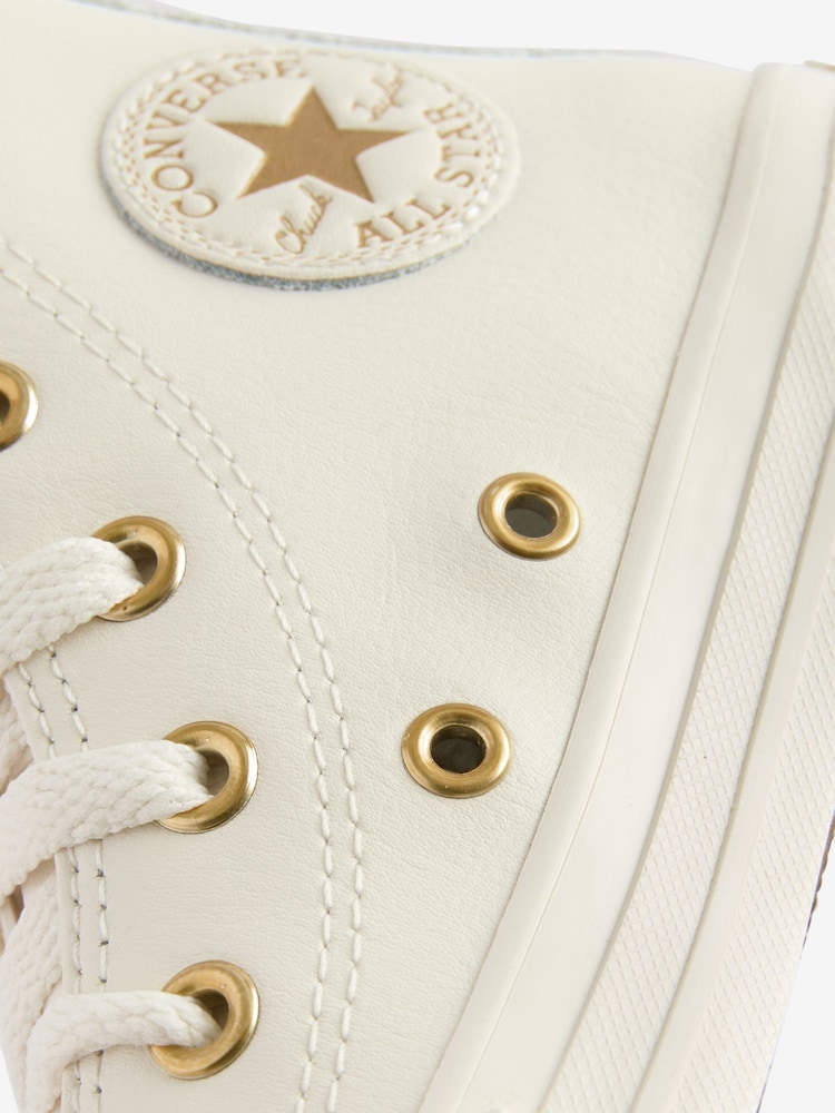 لون طبيعي - حذاء رياضي بقبة مرتفعة للأطفال Chuck Taylor من Converse - صورة 13 من 13