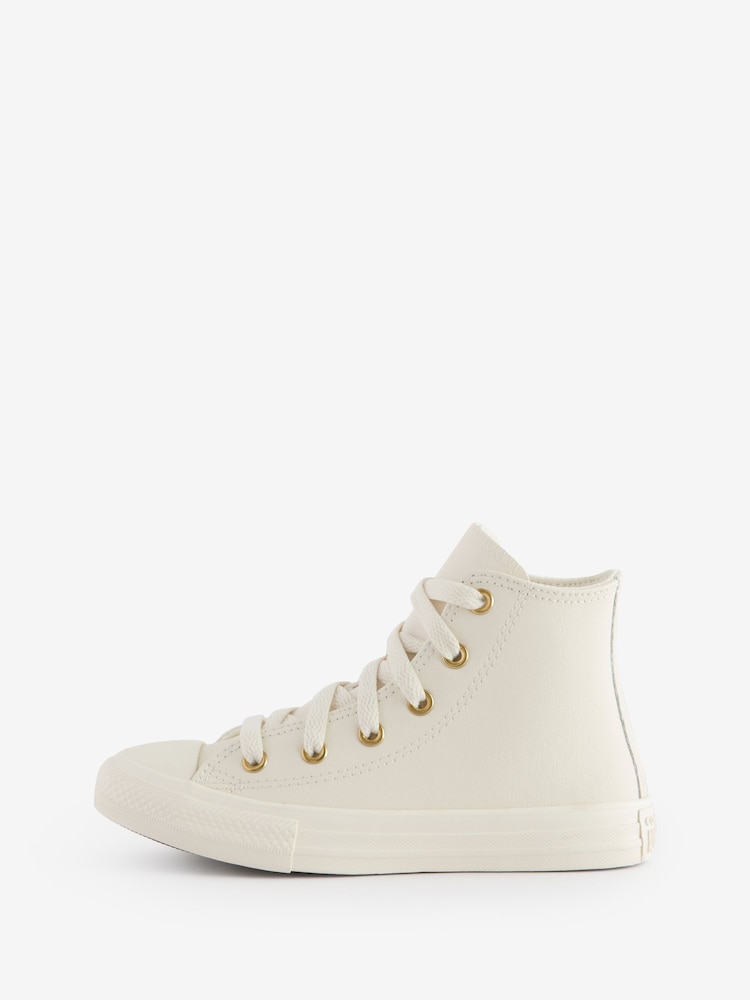 لون طبيعي - حذاء رياضي بقبة مرتفعة للأطفال Chuck Taylor من Converse - صورة 2 من 13