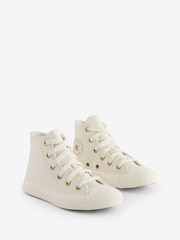 لون طبيعي - حذاء رياضي بقبة مرتفعة للأطفال Chuck Taylor من Converse - صورة 3 من 13