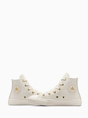 لون طبيعي - حذاء رياضي بقبة مرتفعة للأطفال Chuck Taylor من Converse - صورة 4 من 13