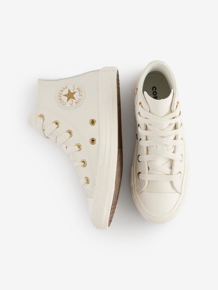 Natuurlijk - Converse - Chuck Taylor Junior - Hoge sneakers - Image 8 of 13