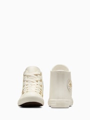 لون طبيعي - حذاء رياضي بقبة مرتفعة للأطفال Chuck Taylor من Converse - صورة 9 من 13