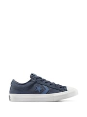 Converse Blue Youth Star Player 76 Suede and Leather Trainers - Image 1 of 8