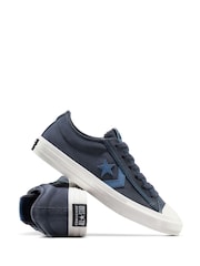 Converse Blue Youth Star Player 76 Suede and Leather Trainers - Image 5 of 8