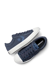Converse Blue Youth Star Player 76 Suede and Leather Trainers - Image 6 of 8