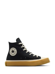 Converse Black Chuck Taylor All Star Taylored Lux Trainers - Image 1 of 10