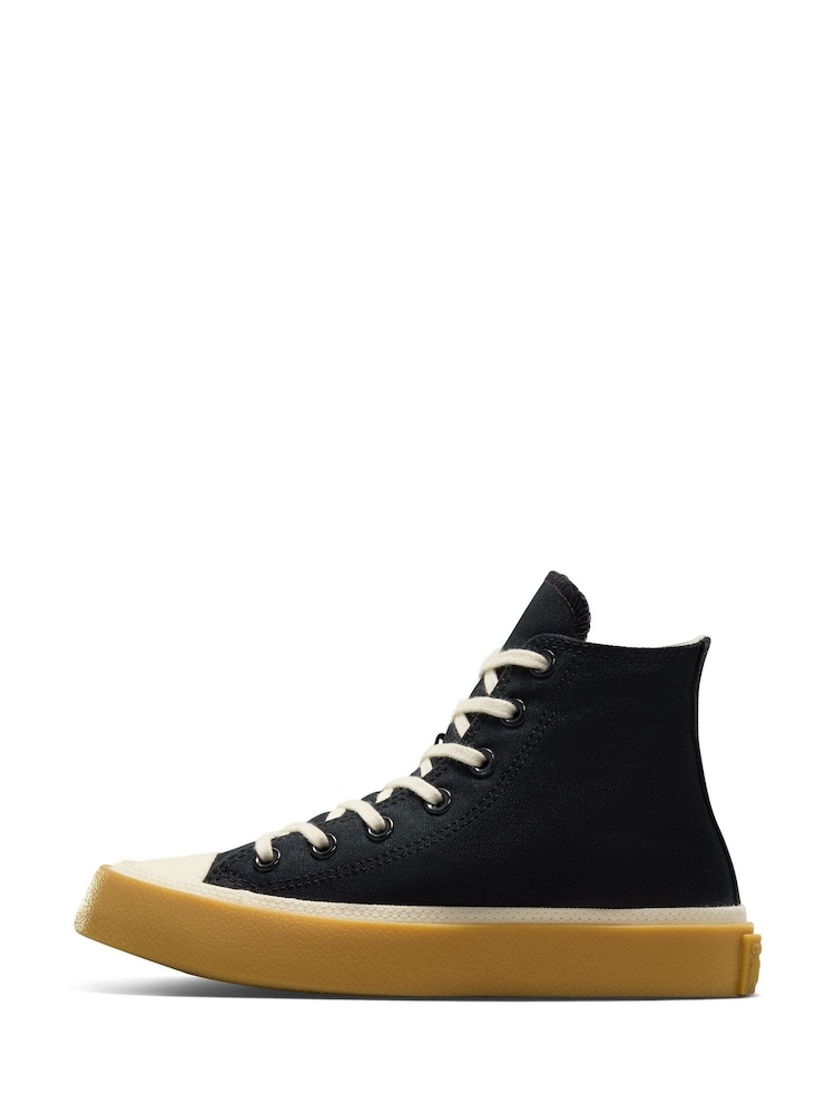 Converse Black Chuck Taylor All Star Taylored Lux Trainers - Image 2 of 10