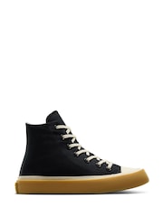 Converse Black Chuck Taylor All Star Taylored Lux Trainers - Image 3 of 10